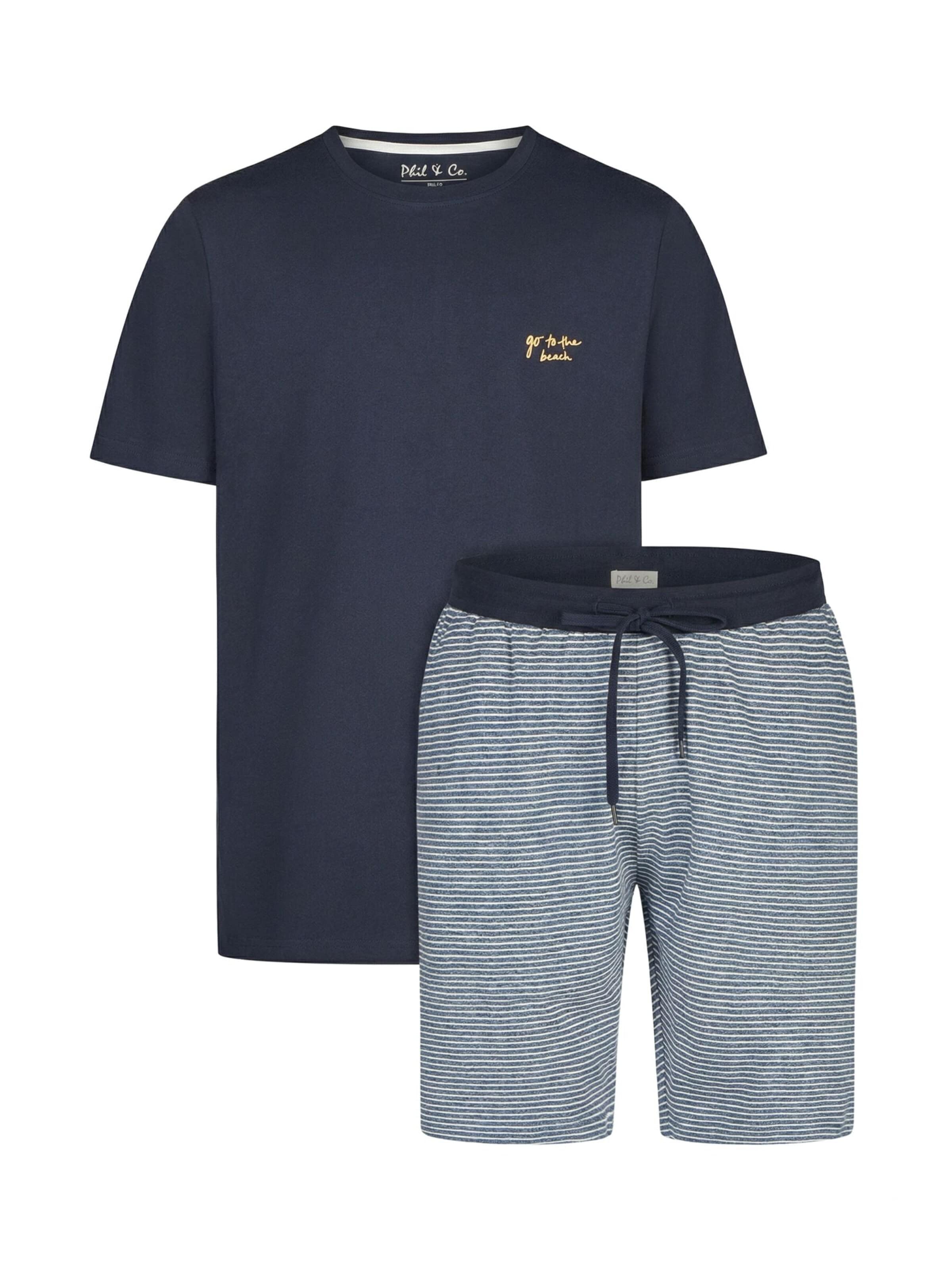 Phil & Co. Berlin Short Pajamas 'Fashionable' in Blue: front