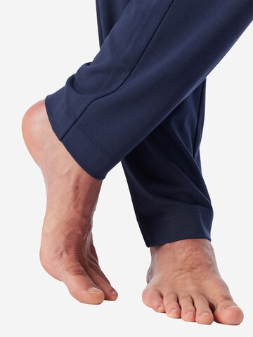 SCHIESSER Pyjama lang ' Selected Premium Warming ' in Blauw