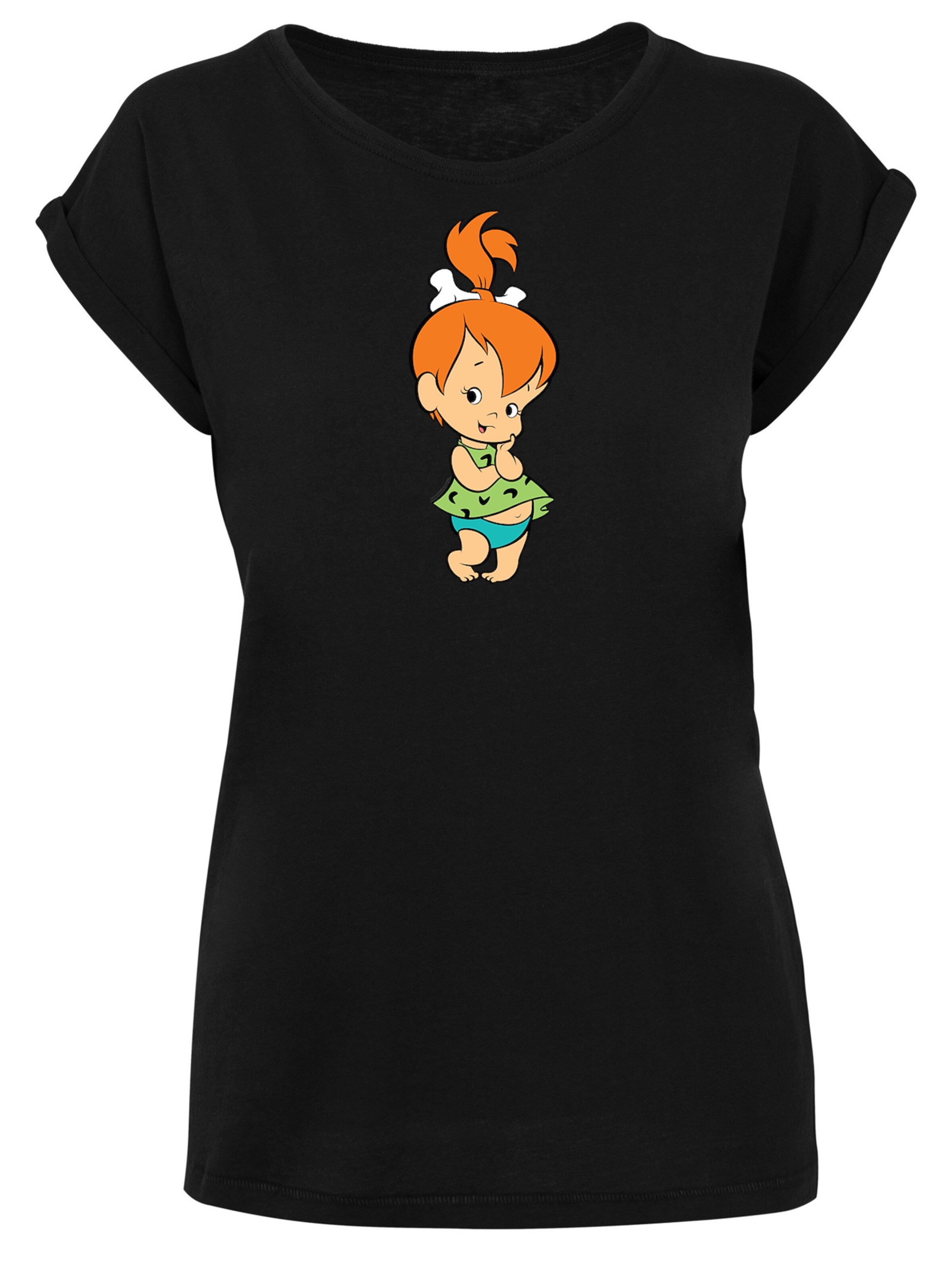 T-shirt 'Pebbles Feuerstein' F4NT4STIC en noir : devant