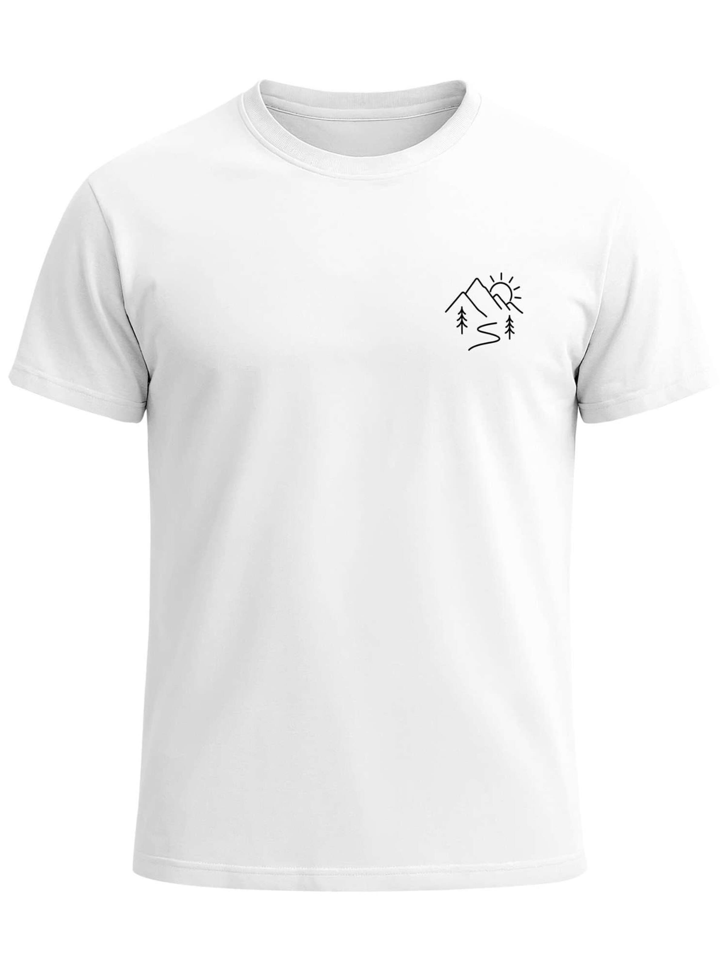 Neverless Shirt 'Berg Linie' in White: front