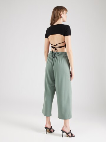 QS Wide leg Pleat-Front Pants in Green