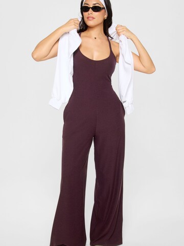 Fabletics Jumpsuit 'WIDE LEG ONESIE' in Brown: front