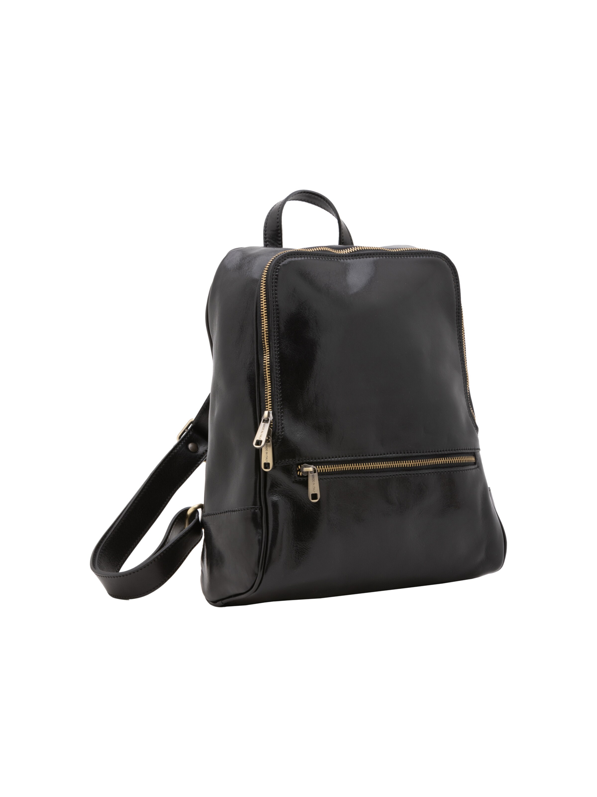 Borsa a spalla 'Zaino Silvanae Vera Pelle - Donna Chiusura Zip Tracolla Regolabile' di I Fratelli in nero