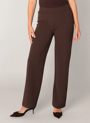 BASE LEVEL Wide leg Pants in Brown: front
