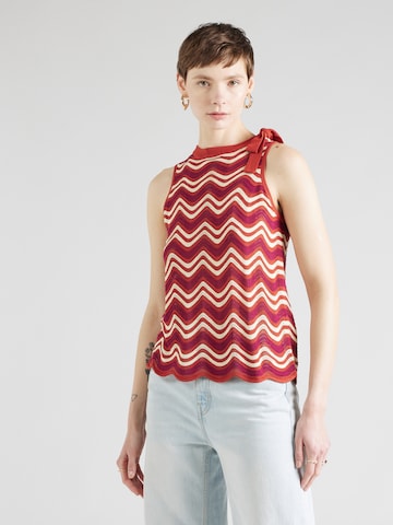 King Louie Knitted top 'Grooveland' in Brown: front