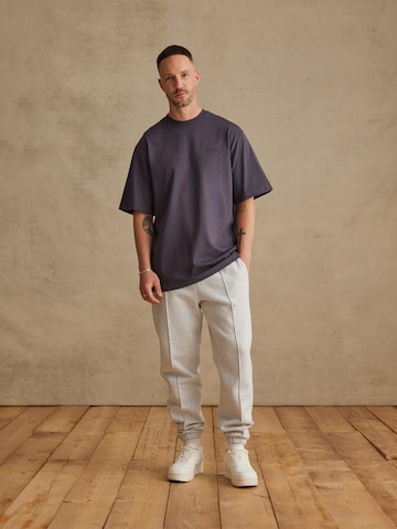 DAN FOX APPAREL Футболка 'Mirac' в Серый: спереди