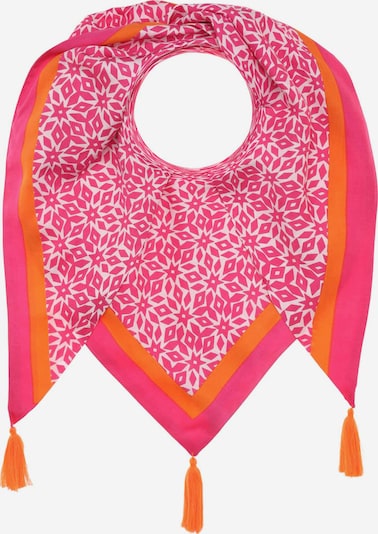 Zwillingsherz Tuch in orange / pink / weiß, Produktansicht