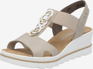 Sandales Rieker en beige : devant
