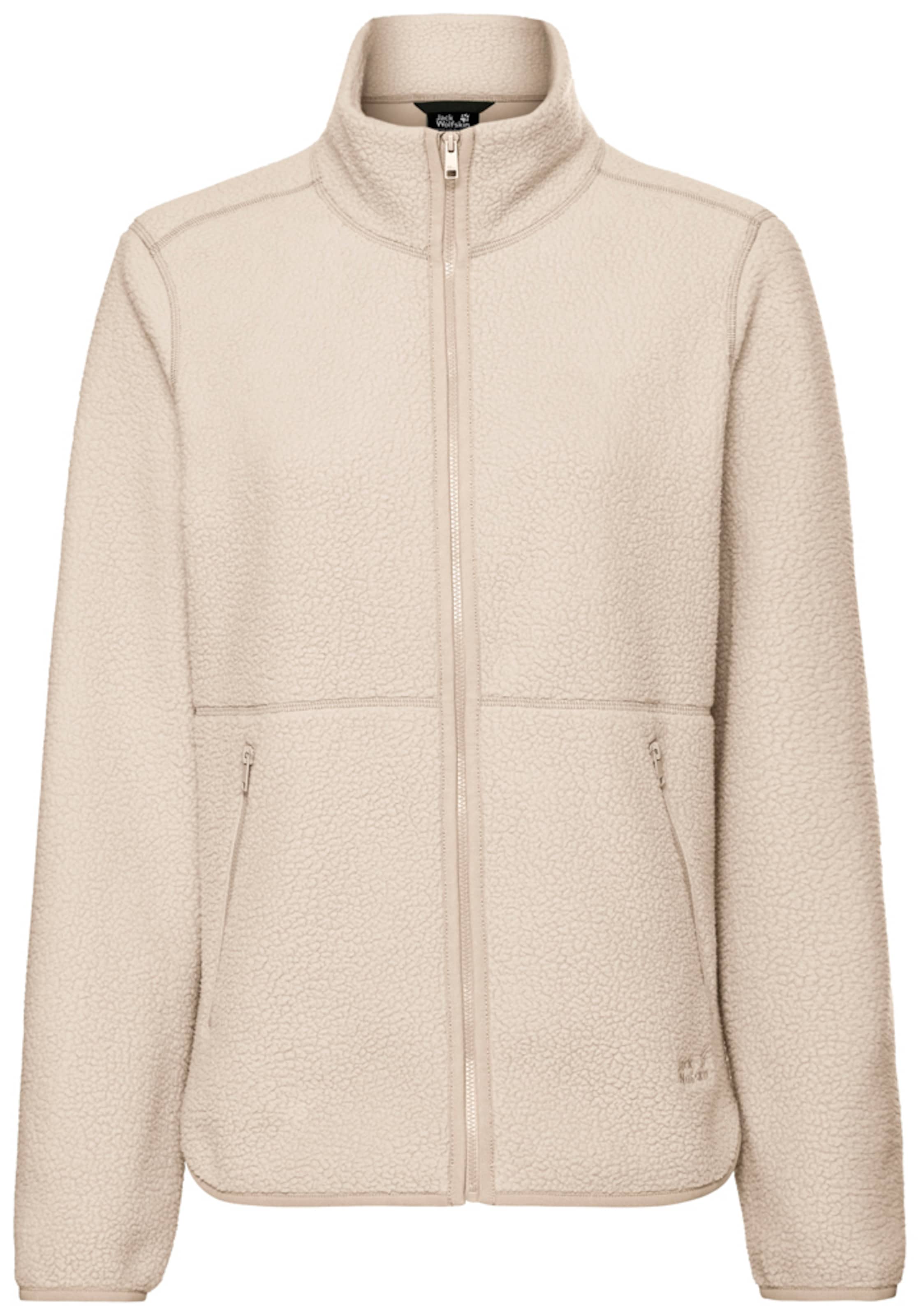 JACK WOLFSKIN Fleecejacke in Beige: Vorderseite