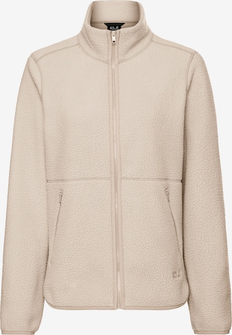 JACK WOLFSKIN Fleecejacke in Beige: Vorderseite