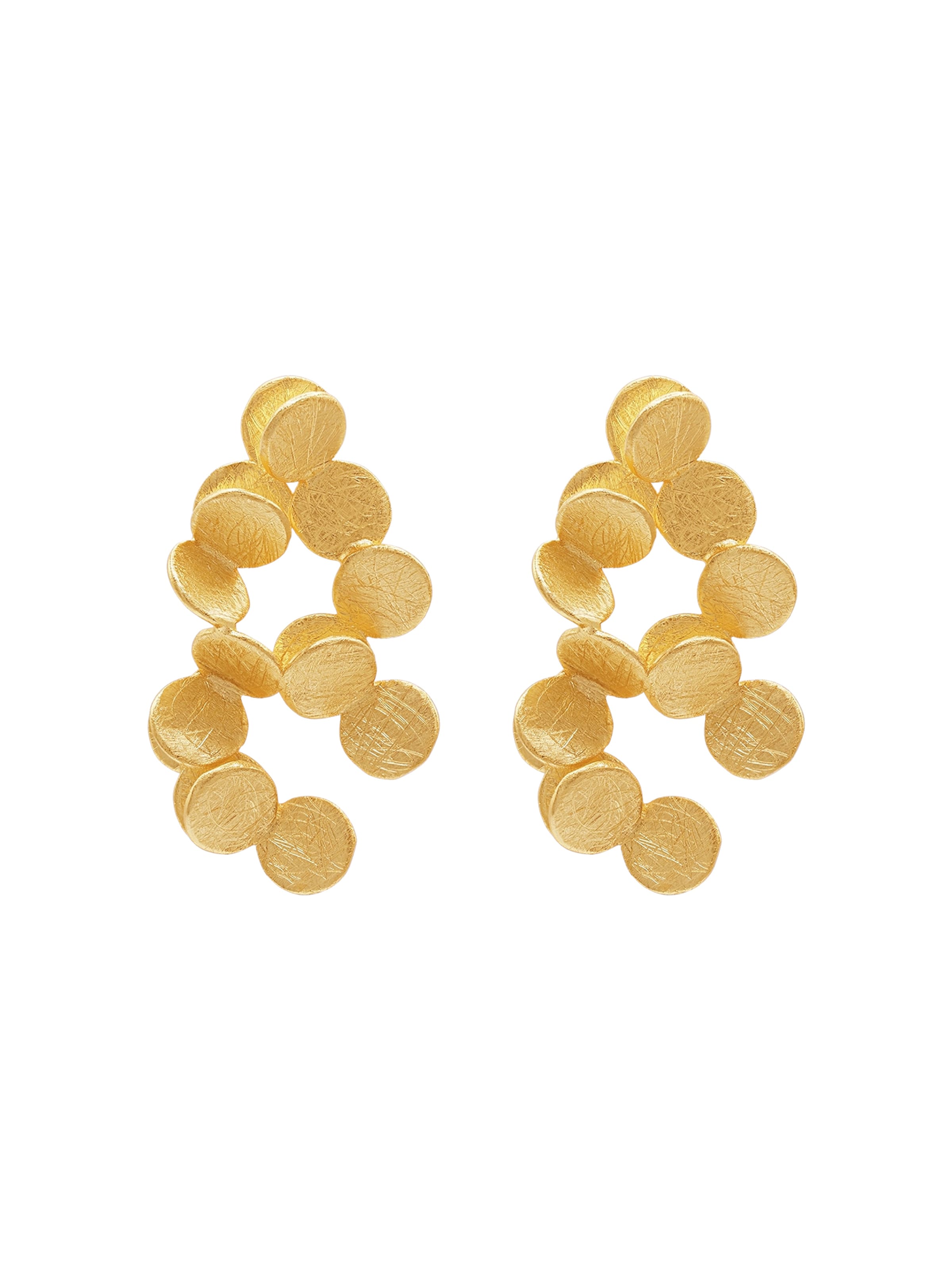 Boucles d'oreilles 'Nessa' Heideman en or : devant