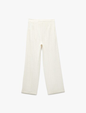 Koton Wide leg Pleat-front trousers in Beige