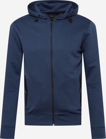 INDICODE JEANS Regular Fit Sweatjacke 'Dominion' in Blau: predná strana