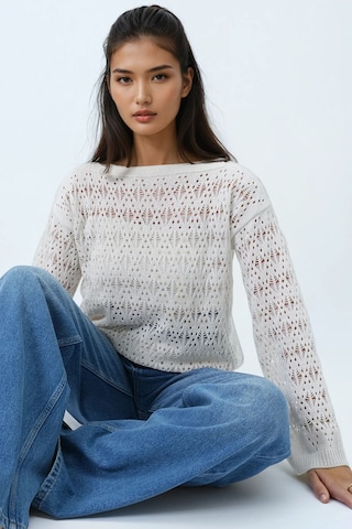Trend Alaçatı Stili Neulepaita värissä beige