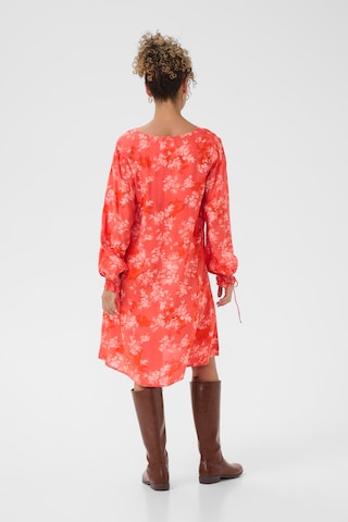 Cream Jurk 'Beatrice' in Rood