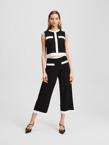 Karl Lagerfeld Wide leg Trousers in Black: front