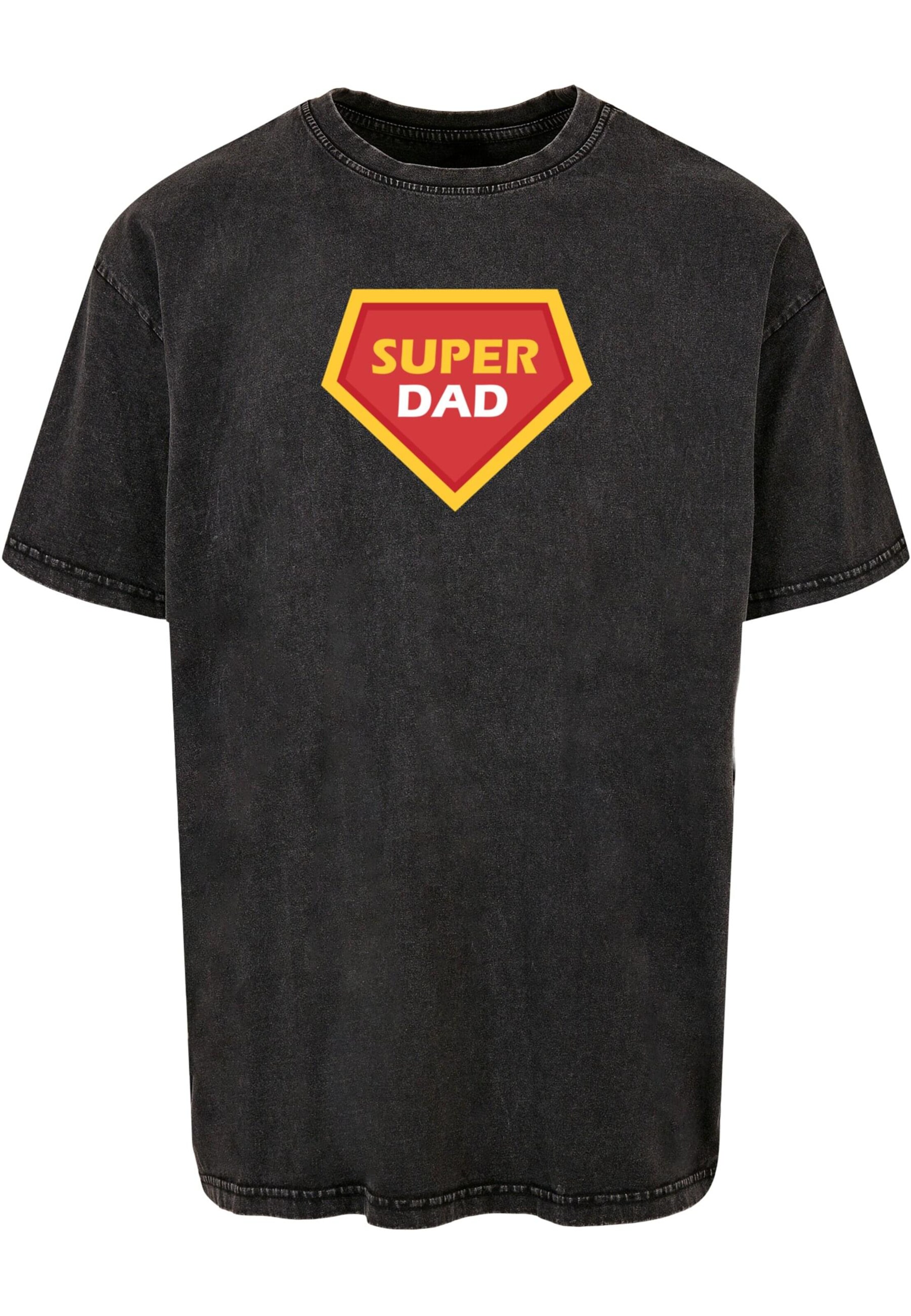 Merchcode Shirt 'Fathers Day - Super Dad' in Black: front