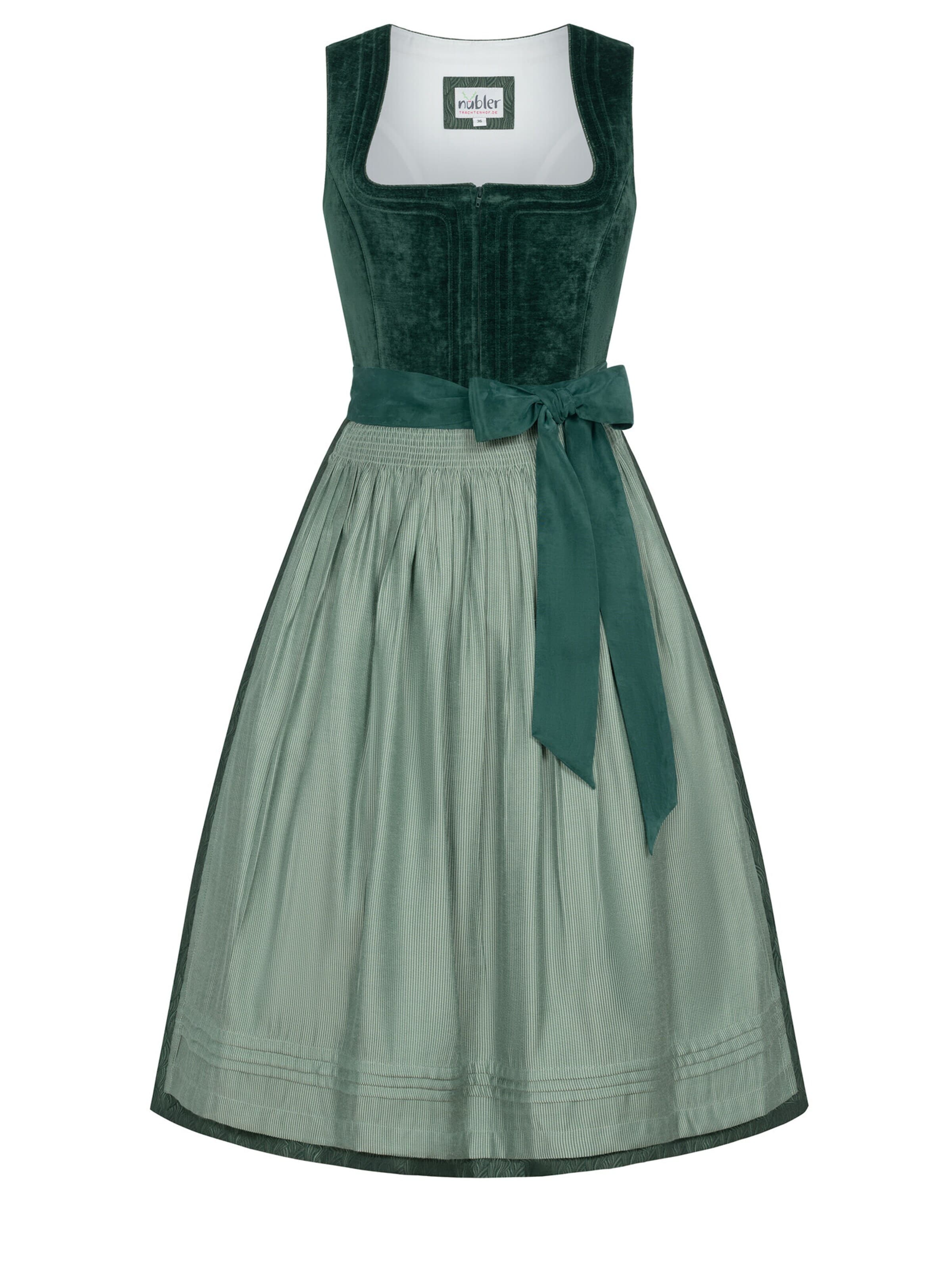 Trachtenhof Nübler Dirndl 'Midi Dirndl Klarissa' in Green: front