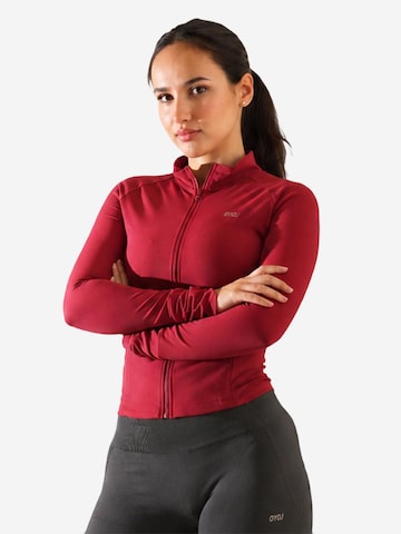 OYOJ Träningsjacka 'Shape Performance Zip Jacket - Red Cherry' i röd
