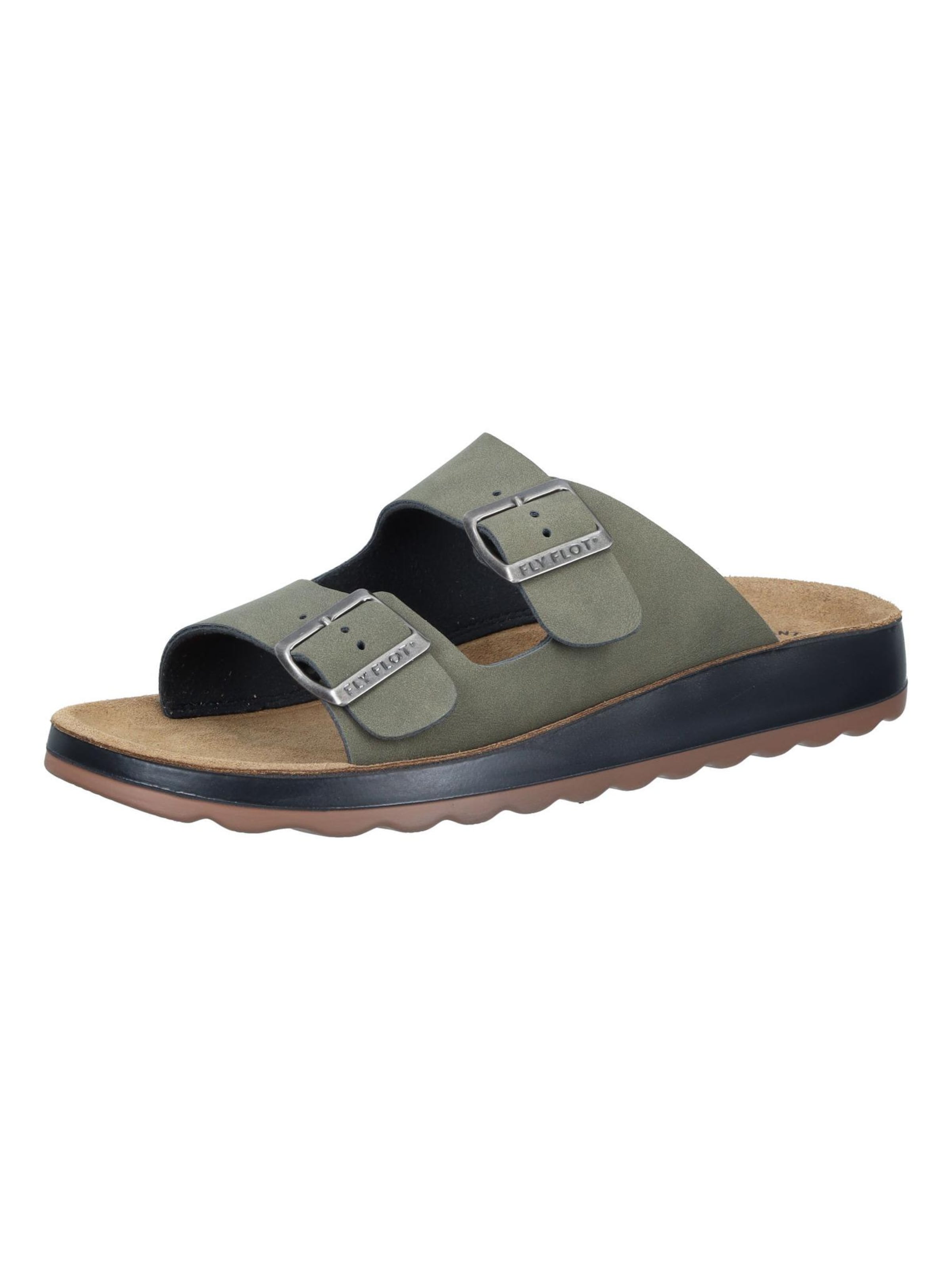 FLY FLOT Mules 'Pantoletten' in Green: front