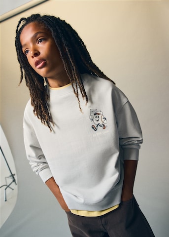 MANGO KIDSSweater majica 'MANU1' - siva boja: prednji dio