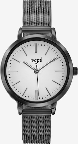 Montre à affichage analogique Lucardi en gris : devant