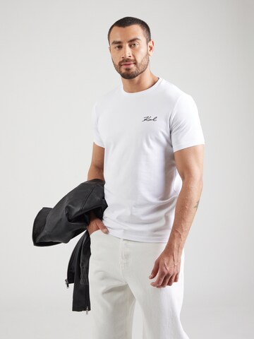 Tricou de la Karl Lagerfeld pe alb: față
