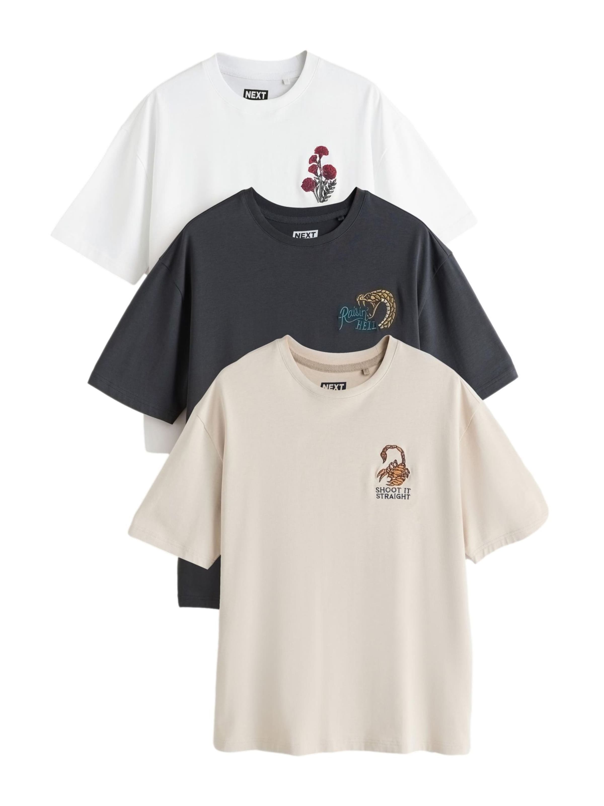 T-Shirt Next en beige : devant