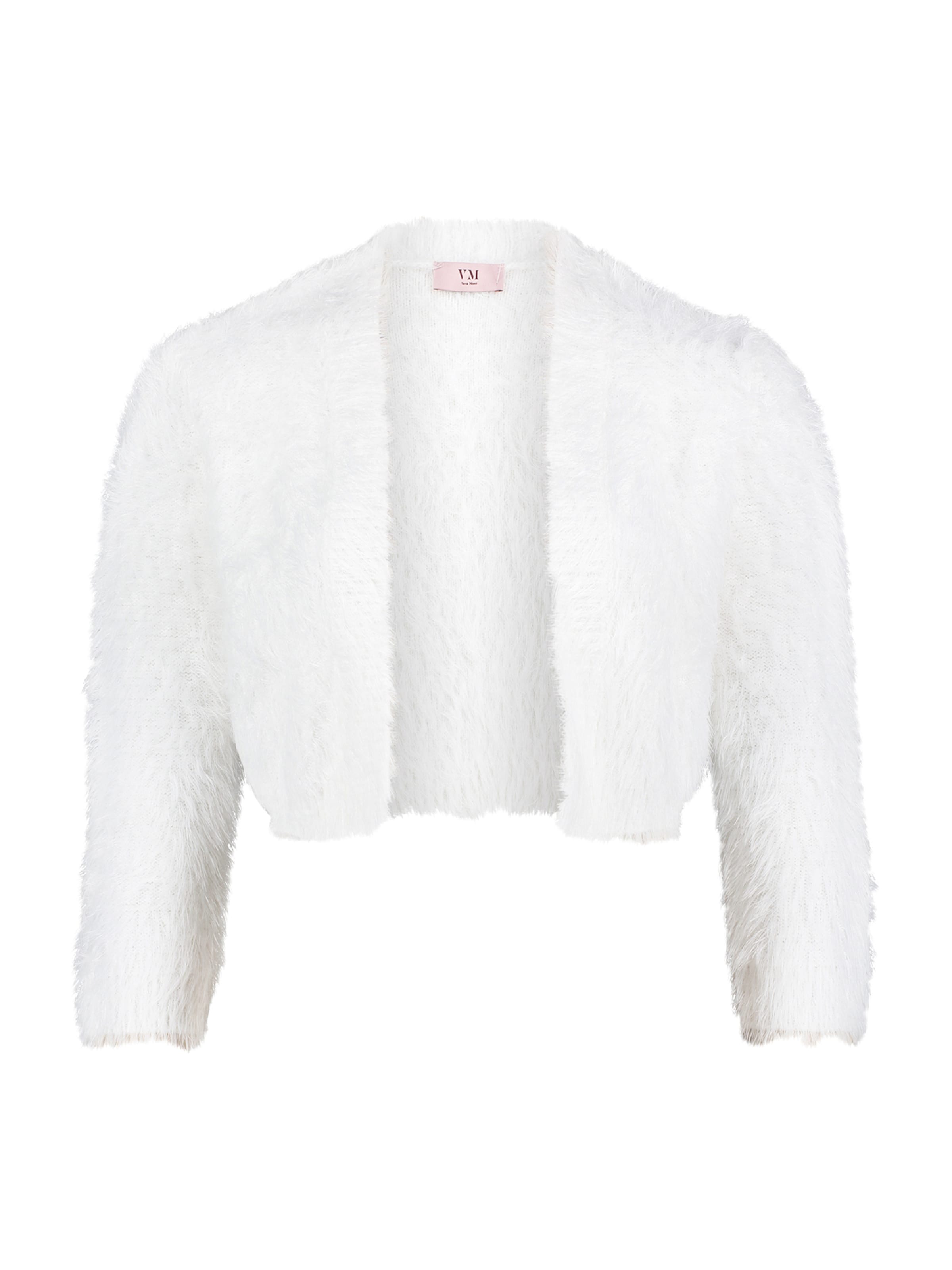 Vera Mont Gebreid vest in Wit: voorkant