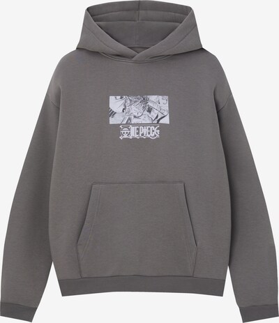 Pull&Bear Sweatshirt in hellgrau / dunkelgrau / schwarz, Produktansicht