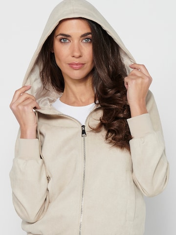 KOROSHI Sweat jacket in Beige