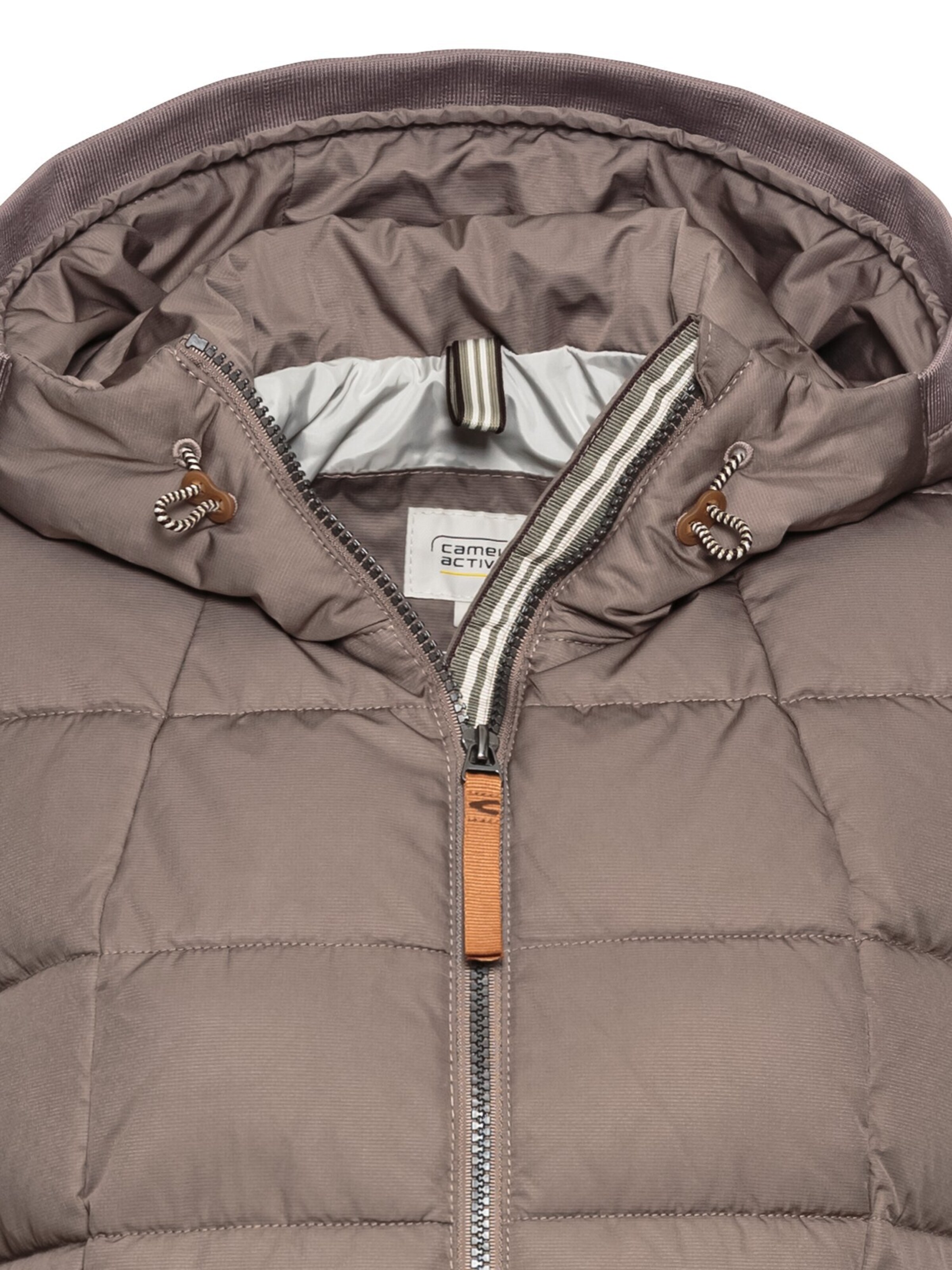 CAMEL ACTIVE Lange Weste mit Kapuze in Braun