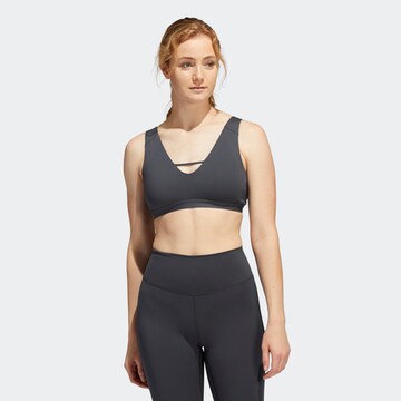 ADIDAS SPORTSWEAR T-shirt Sports Bra in Grey: front