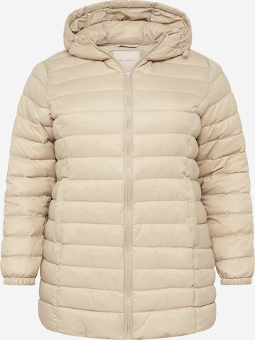 Veste d’hiver 'Tahoe' ONLY Carmakoma en beige : devant