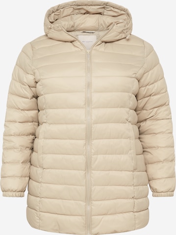 ONLY Carmakoma Winter Jacket 'Tahoe' in Beige: front