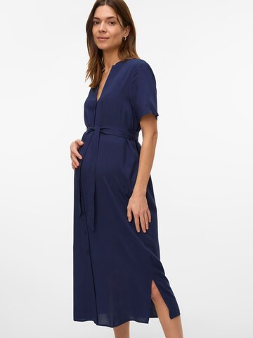 Vero Moda Maternity Shirt dress 'VMMVica' in Blue: front