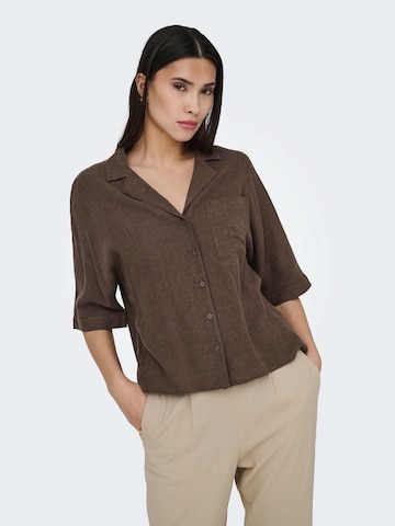 ONLY Blus 'ONLTOKYO' i brun