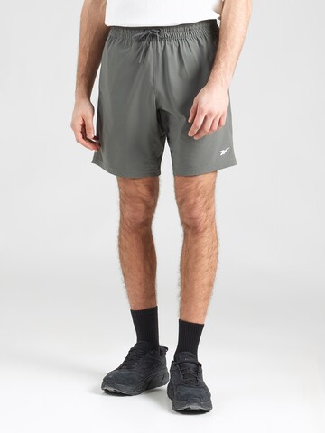 Reebok Regular Workout Pants in Grey: front