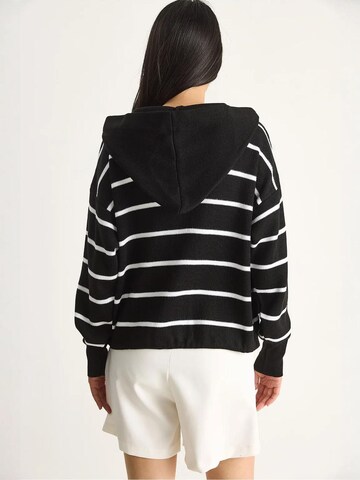 Cardigan Bianco Lucci en noir