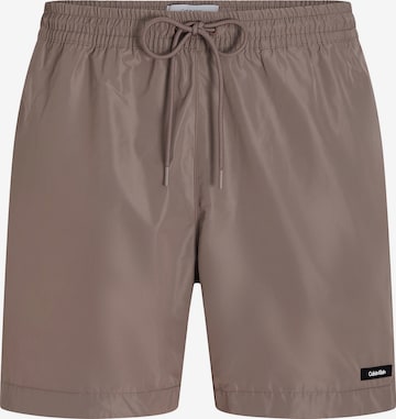 Calvin Klein Swimwear Board Shorts 'Essentials' in Brown: front