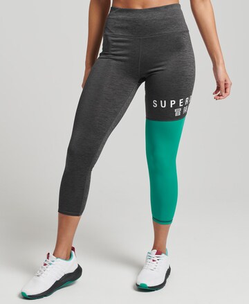 Superdry Skinny Workout Pants in Grey: front
