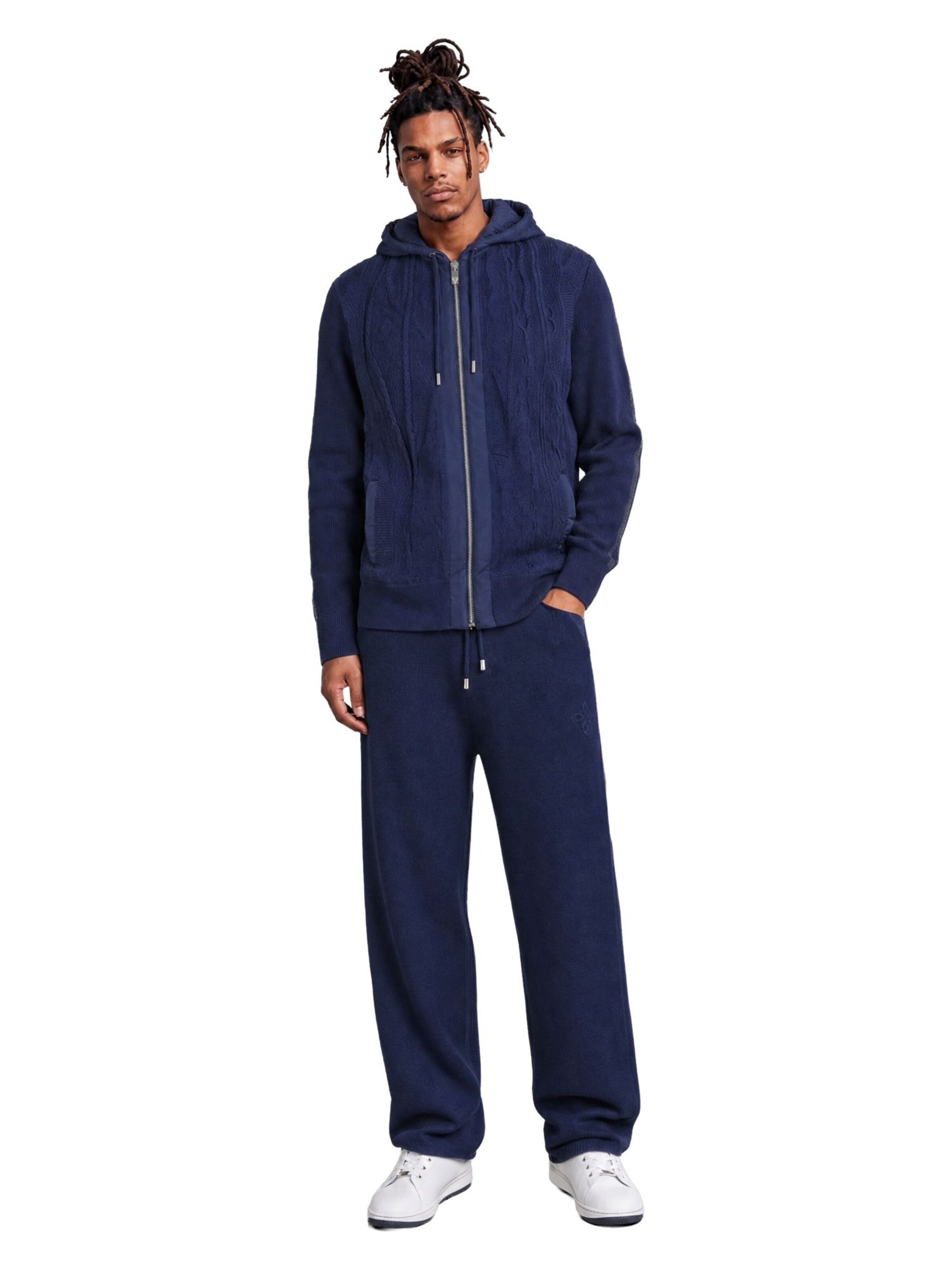 Carlo Colucci Sweatvest 'Fieri' in Blauw