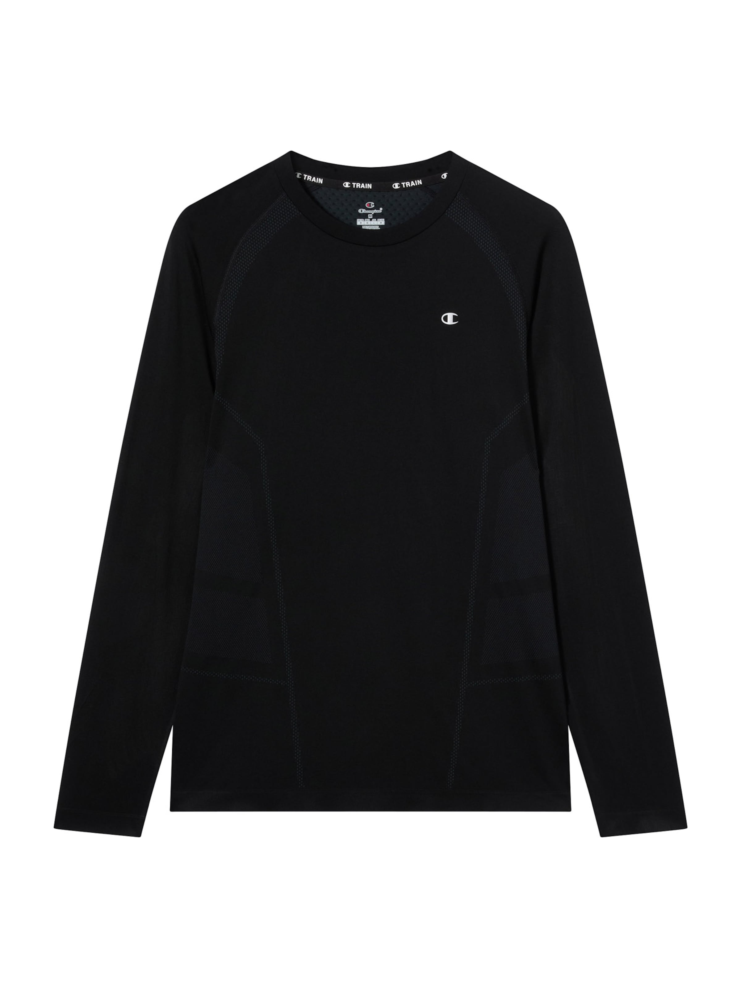 juoda Champion Authentic Athletic Apparel Sportiniai marškinėliai: priekis