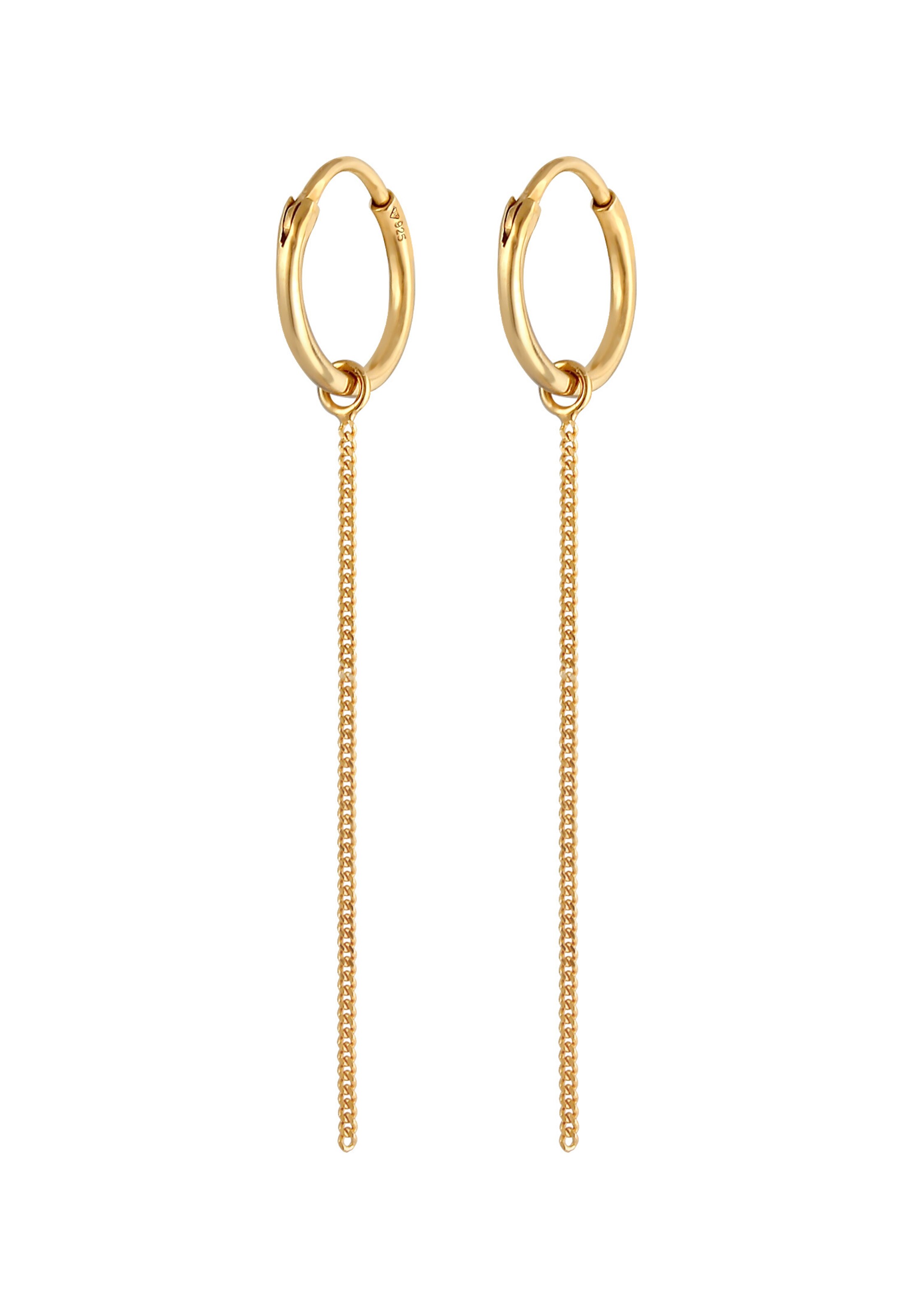 ELLI Oorbellen 'Creole, Ear Chain' in Goud