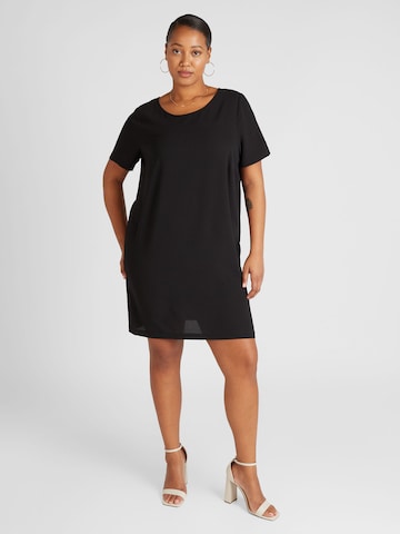 ONLY Carmakoma - Vestido 'LUX' en negro: frente