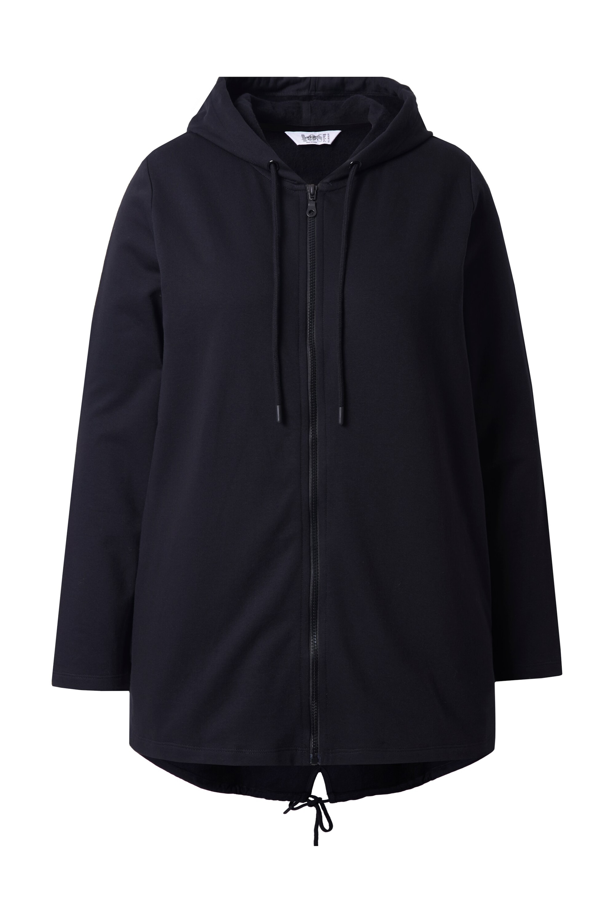 Angel of Style Zip-Up Hoodie in Black: front