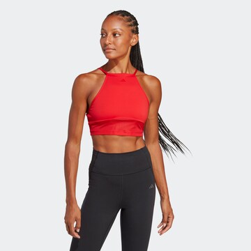 ADIDAS PERFORMANCE Bustier Sporttop 'Dance ' in Rood: voorkant