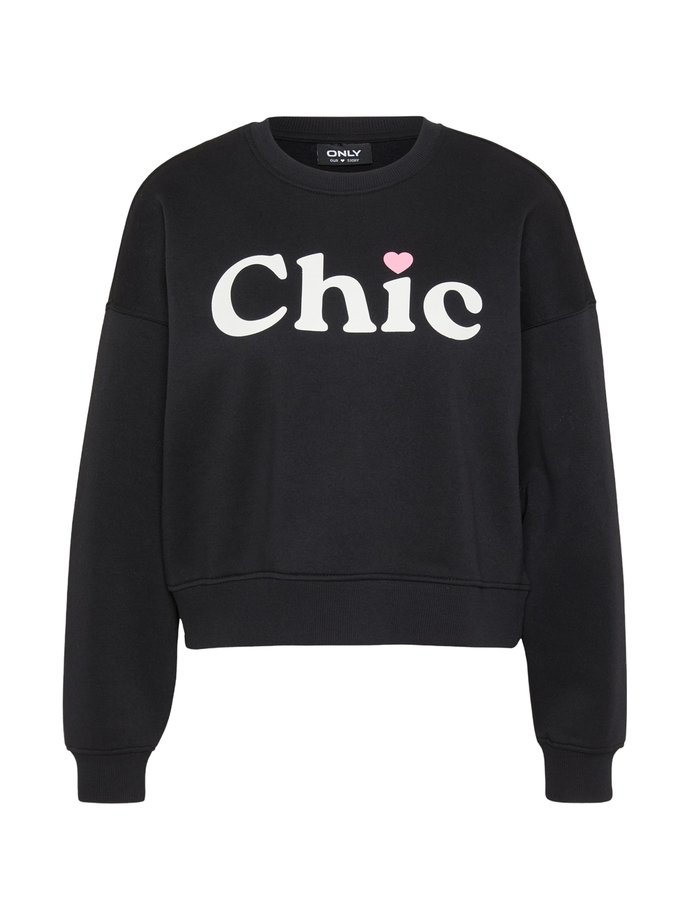 Sweat-shirt &#x27;ONLBEST&#x27; Only Petite en noir : devant