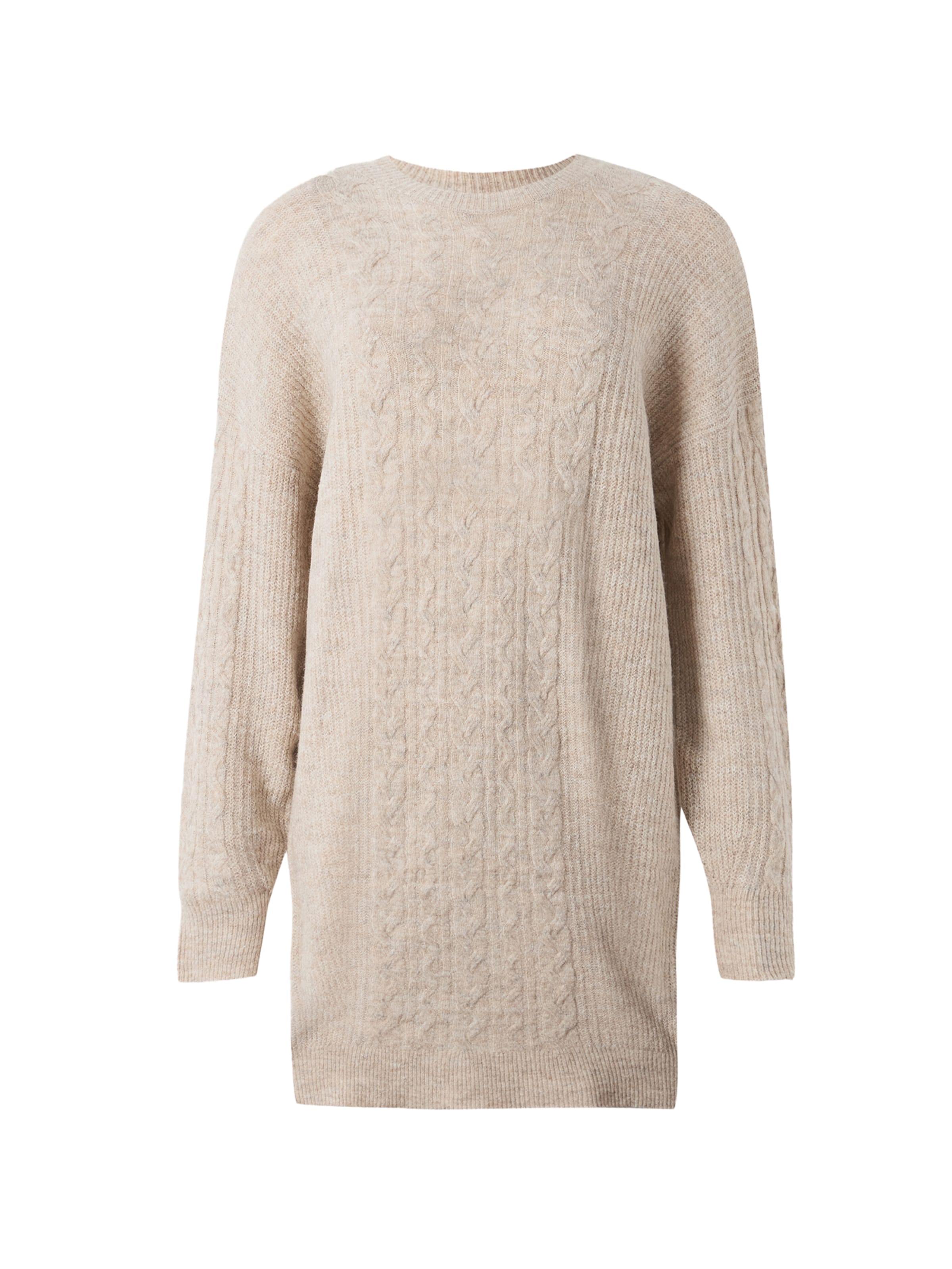 PIECES Stickad klänning 'PCRACHEL' i grå: framsida