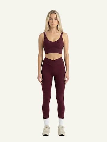ZUBEK - Slimfit Leggings 'Women's Seacell Leggings - Burgundy' en rojo